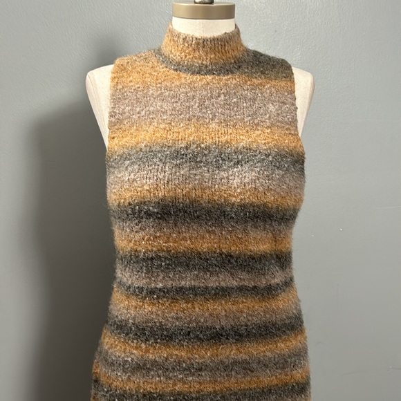 Worthington X Jason Bolden Womens Multi Ombre Striped Sleeveless Dress Size L - Picture 9 of 15